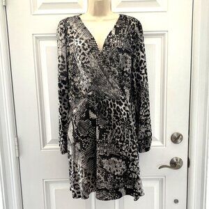 New Black Print Dress by Express